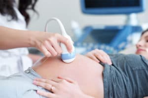 woman receiving ultrasound