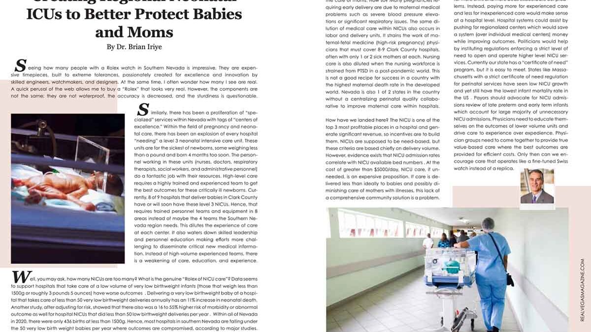 HRPC Doctor Featured in Real Vegas Magazine Article